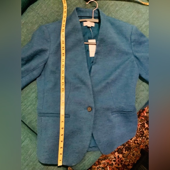 NWT Teal Ann Taylor Loft Blazer Jacket Size 0 XS - Picture 4 of 6